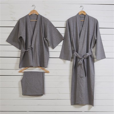 Spa-Bademantel aus gewaschener Baumwolle